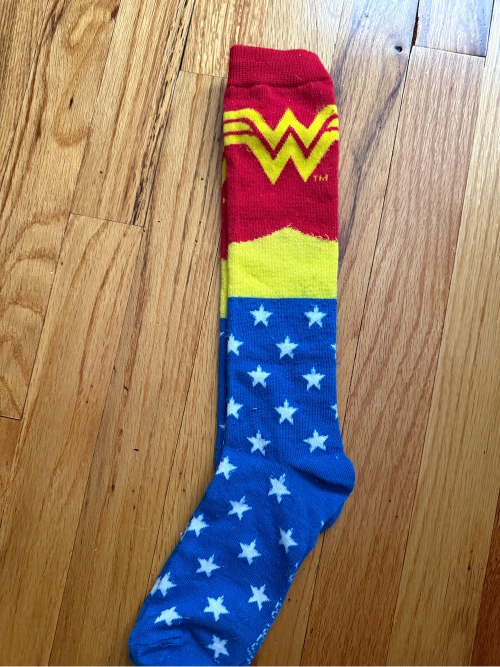 Wonder Woman Red Yellow Blue Knee-High Socks - Licensed Superhero Design